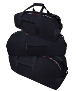 3 Piece Red Mountain Cargo Travel/Duffel Bag Set - Black