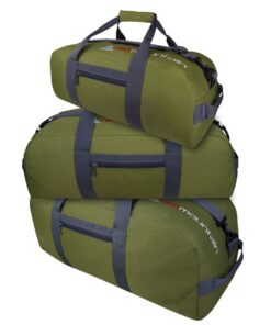 3 Piece Red Mountain Cargo Travel/Duffel Bag Set - Olive Green