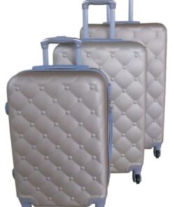 3-Piece Set - Gold, Scratch-Resistant, Built-in Locks, 360 Spinner Wheels