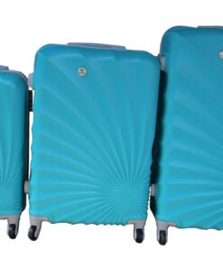 3 Piece Spiral Travel Luggage Bag Set- Apple Green