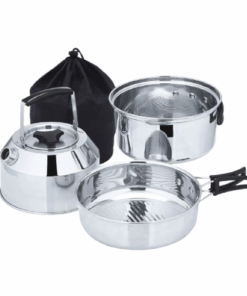 3 Piece Stainless Steel Camping Cooking Set