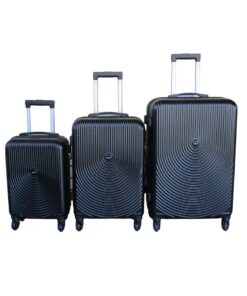 3 Piece Travel 27- Inch Luggage Suitcase Bag Set - Stylish - Black