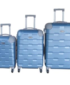 3-Piece Travel 27-Inch Luggage Suitcase Bag Set - Stylish - Blue