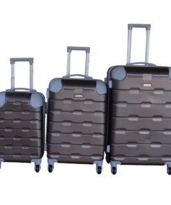 3-Piece Travel 27-Inch Luggage Suitcase Bag Set - Stylish - Brown