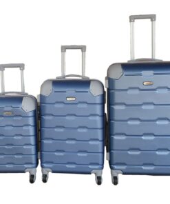 3-Piece Travel 27-Inch Luggage Suitcase Bag Set - Stylish - Light Blue