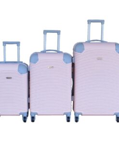 3-Piece Travel 27-Inch Luggage Suitcase Bag Set - Stylish - Light Pink