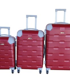 3-Piece Travel 27-Inch Luggage Suitcase Bag Set - Stylish - Maroon
