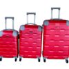 3 Piece Travel 27- Inch Luggage Suitcase Bag Set - Stylish - Red