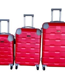 3 Piece Travel 27- Inch Luggage Suitcase Bag Set - Stylish - Red