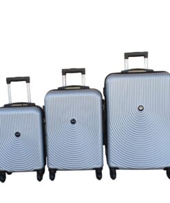 3 Piece Travel 27- Inch Luggage Suitcase Bag Set - Stylish - Silver