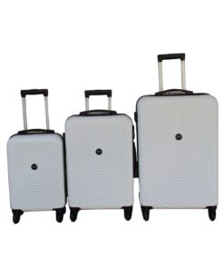 3-Piece Travel 27-Inch Luggage Suitcase Bag Set - Stylish - White