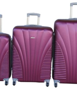 3-Piece Travel 28-Inch Luggage Suitcase Bag Set - Stylis - Dark Purple