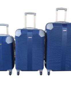 3-Piece Travel 28-Inch Luggage Suitcase Bag Set - Stylis - Navy