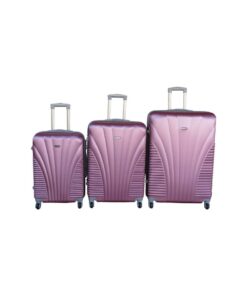 3-Piece Travel 28-Inch Luggage Suitcase Bag Set - Stylis - Pink