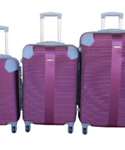 3-Piece Travel 28-Inch Luggage Suitcase Bag Set - Stylis - Purple