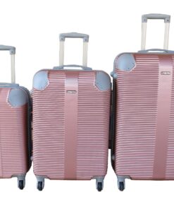 3-Piece Travel 28-Inch Luggage Suitcase Bag Set - Stylis - Rose Gold