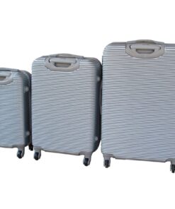 3-Piece Travel 28-Inch Luggage Suitcase Bag Set - Stylis - Silver