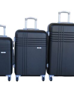 3-Piece Travel 28-Inch Luggage Suitcase Bag Set - Stylish - Black