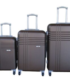 3-Piece Travel 28-Inch Luggage Suitcase Bag Set - Stylish - Brown