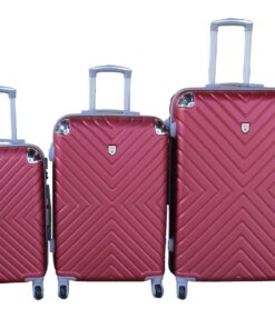 3-Piece Travel 28-Inch Luggage Suitcase Bag Set - Stylish - Maroon