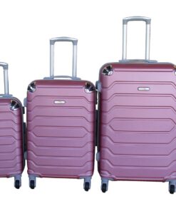 3-Piece Travel 28-Inch Luggage Suitcase Bag Set - Stylish - Pink