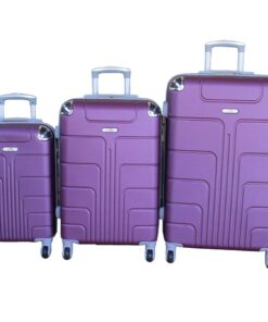 3-Piece Travel 28-Inch Luggage Suitcase Bag Set - Stylish - Purple