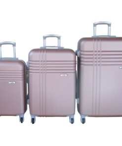 3-Piece Travel 28-Inch Luggage Suitcase Bag Set - Stylish - Rose Gold