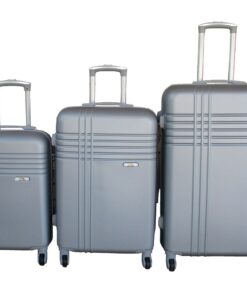 3-Piece Travel 28-Inch Luggage Suitcase Bag Set - Stylish - Silver