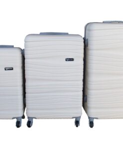 3-Piece Travel 30-Inch Luggage Suitcase Bag Set - Stylish - Cream White