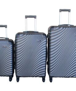 3 Piece Travel 30-Inch Luggage Suitcase Bag Set - Stylish - D-Grey