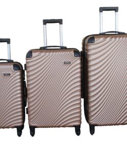 3-Piece Travel 30-Inch Luggage Suitcase Bag Set - Stylish - Gold