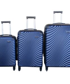 3 Piece Travel 30-Inch Luggage Suitcase Bag Set - Stylish - Navy