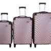 3 Piece Travel 30-Inch Luggage Suitcase Bag Set - Stylish - Pink