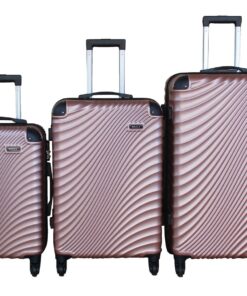 3 Piece Travel 30-Inch Luggage Suitcase Bag Set - Stylish - Pink