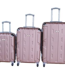 3-Piece Travel 30-Inch Luggage Suitcase Bag Set - Stylish - Rose Gold