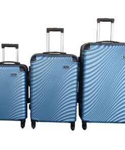 3 Piece Travel 30-Inch Luggage Suitcase Bag Set - Stylish - S-Blue