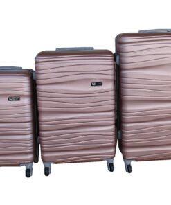 3 Piece Travel 30" Luggage Suitcase Bag Set-Stylish -Rose Gold