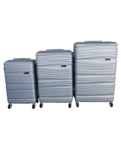 3 Piece Travel 30" Luggage Suitcase Bag Set-Stylish -Silver