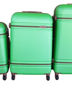 3 Piece Travel Luggage Bag Set - Light Green