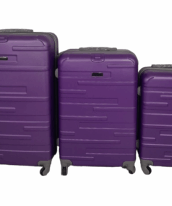3 Piece Travel Luggage Suitcase Bag Set A03 - Purple