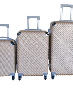 3-Piece Travel Luggage Suitcase Bag Set-Stylish, and Convenient - Gold