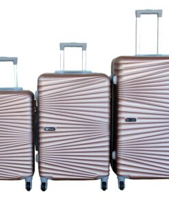 3-Piece Travel Luggage Suitcase Bag Set-Stylish, and Convenient - Rose Gold