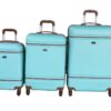 3-Piece Travel Luggage Suitcase Bag Set - Stylish - Light Green