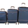 3-Piece Travel Luggage Suitcase Bag Set - Stylish - Navy