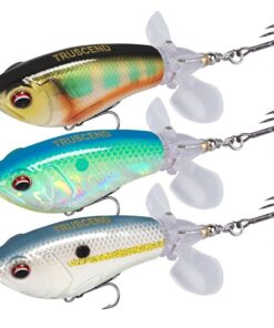 3 Piece Truscend Topwater Fishing Rapala Lure Spinning Tail With BKK Hooks
