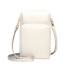 3-Pocket Crossbody Bag with Gold Zip & Strap - Ivory