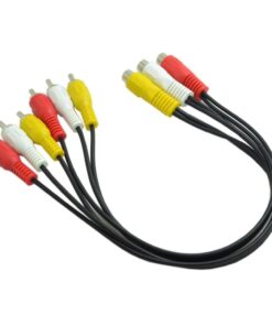 3 RCA Female to 6 RCA Male Audio Video Spliter Cable Composite Extension AV