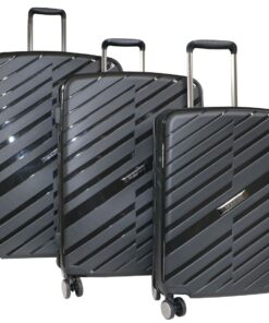 3 Sizes Premium Trolley Luggage Suitcase Bags - Revelation - Black