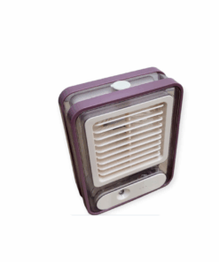 3-speed Wind Rechargeable Air Conditioning Desk Fan - Purple, White