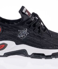 3 Star's Authentic Sports-Men's Memory Foam Walker Sneakers-Black - UK 9.5